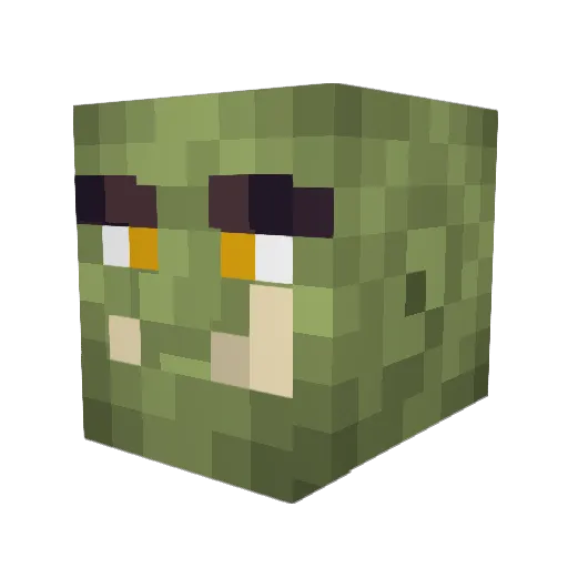 D3rnel Minecraft avatar head, 3D render