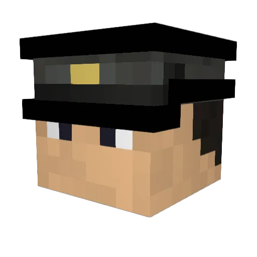 D3rneue44 Minecraft avatar head, 3D render