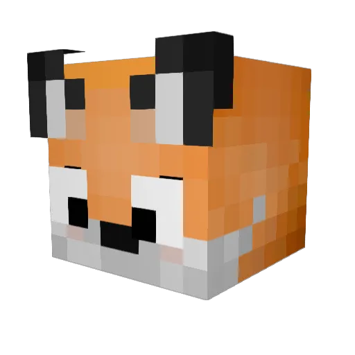 D3rpYy Minecraft avatar head, 3D render