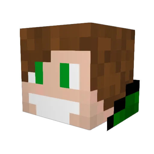 D3rr3x Minecraft avatar head, 3D render