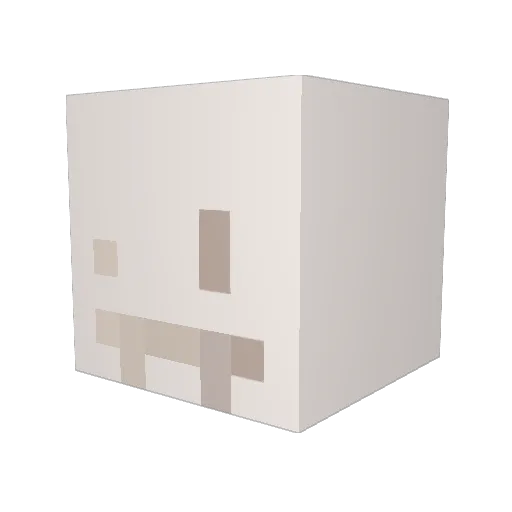 D3ss3rt Minecraft avatar head, 3D render