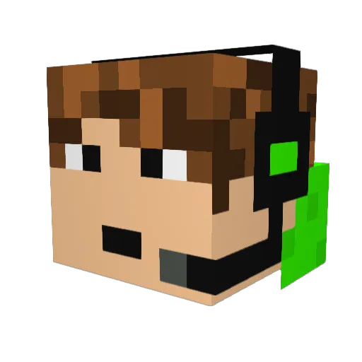 D3v1n3214 Minecraft avatar head, 3D render