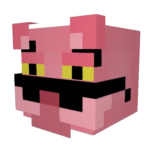 D3v4st Minecraft avatar head, 3D render