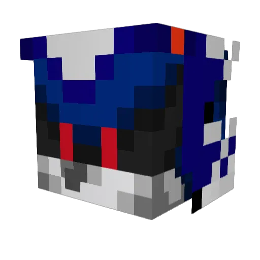 D3vinTh3D3vil Minecraft avatar head, 3D render
