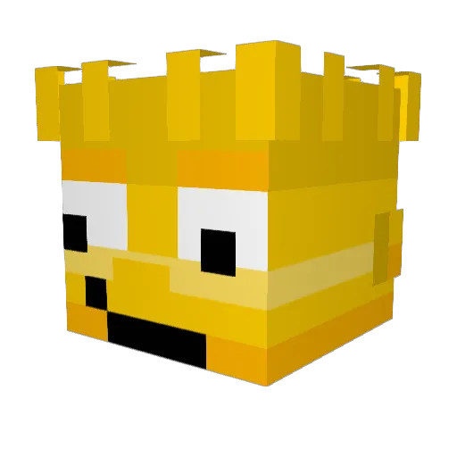 D3viousD Minecraft avatar head, 3D render