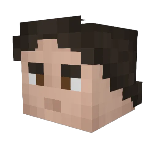 D3vthM3tVl Minecraft avatar head, 3D render