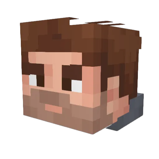 D3w0_0 Minecraft avatar head, 3D render