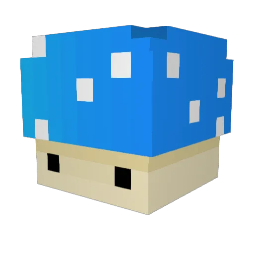 D3xQua Minecraft avatar head, 3D render