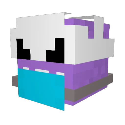 D3xTrMC Minecraft avatar head, 3D render