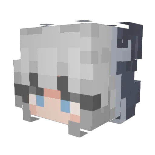 D3yan Minecraft avatar head, 3D render
