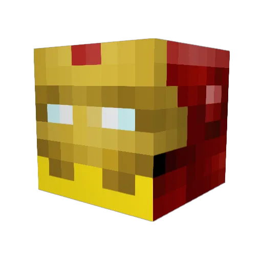 D3zZiRe Minecraft avatar head, 3D render