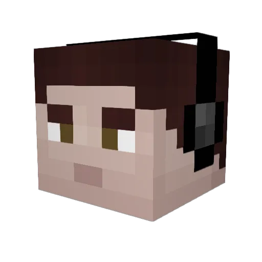 D43D4LU5 Minecraft avatar head, 3D render