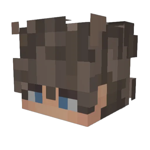 D4B3 Minecraft avatar head, 3D render