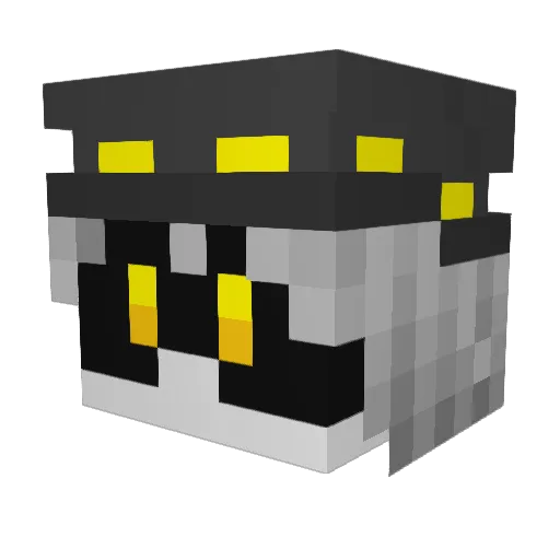 D4CSpectre Minecraft avatar head, 3D render