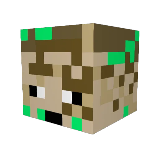 D4Finci Minecraft avatar head, 3D render