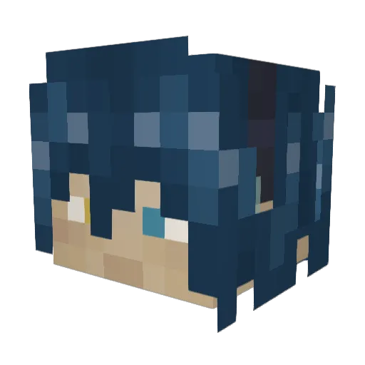 D4MKII Minecraft avatar head, 3D render
