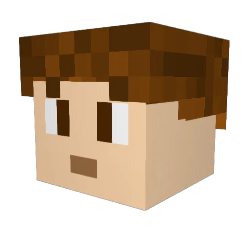 D4N28 Minecraft avatar head, 3D render