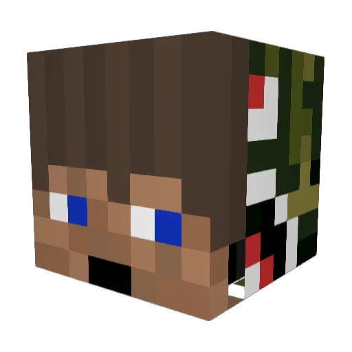 D4NNY_4321 Minecraft avatar head, 3D render