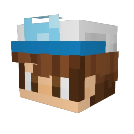 D4RCIE Minecraft avatar head, 3D render