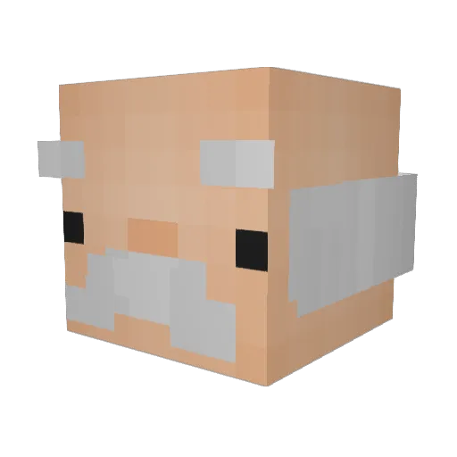 D4RKHORS3 Minecraft avatar head, 3D render
