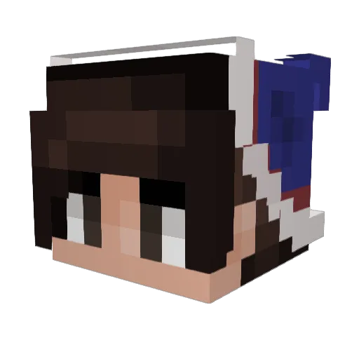 D4RKOUT Minecraft avatar head, 3D render