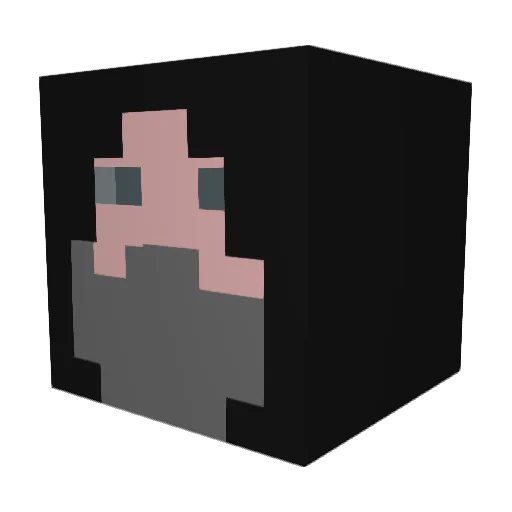 D4RKV1P3R Minecraft avatar head, 3D render