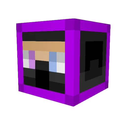 D4RK___ Minecraft avatar head, 3D render