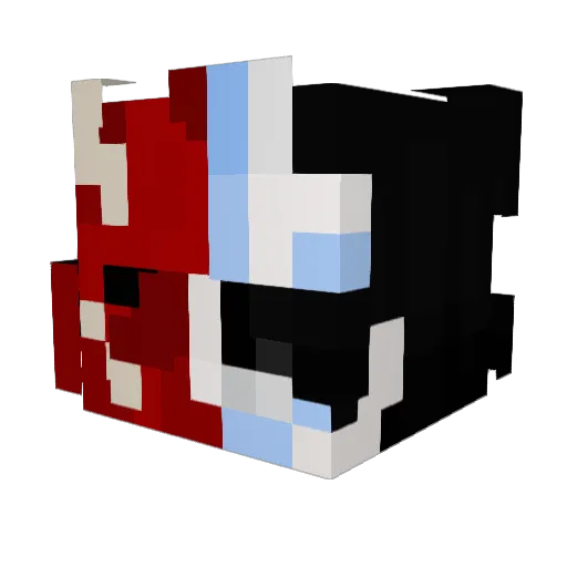D4RWON Minecraft avatar head, 3D render