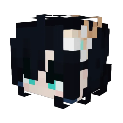 D4f__ Minecraft avatar head, 3D render