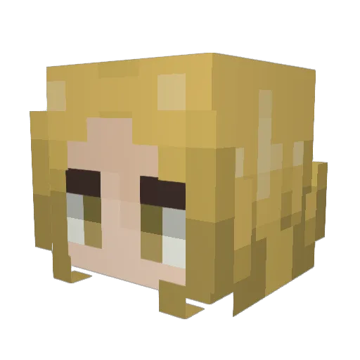 D4isED Minecraft avatar head, 3D render