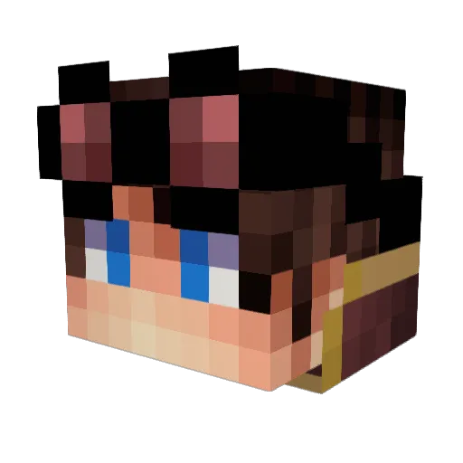 D4ni3I Minecraft avatar head, 3D render