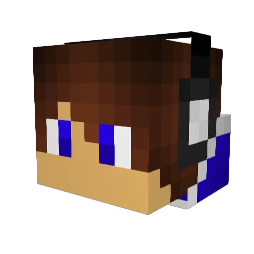 D4nix Minecraft avatar head, 3D render