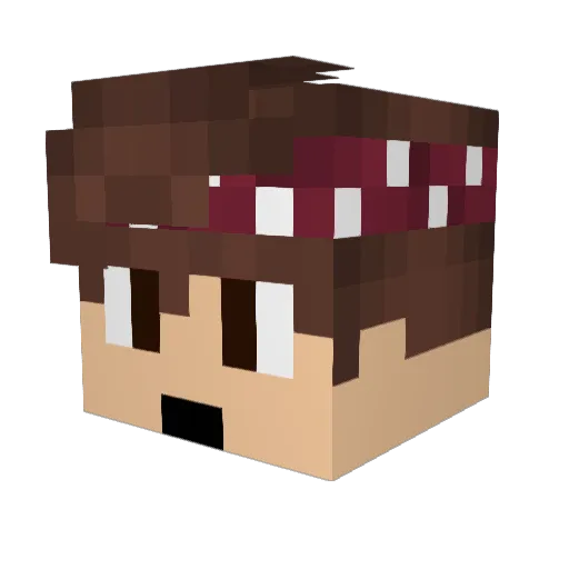 D4nny_ Minecraft avatar head, 3D render