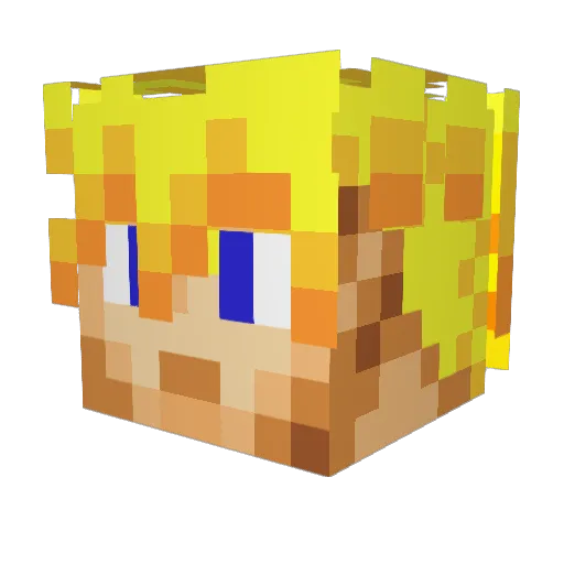 D4rK1994 Minecraft avatar head, 3D render