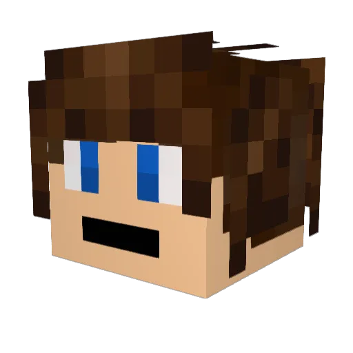 D4rcoss Minecraft avatar head, 3D render