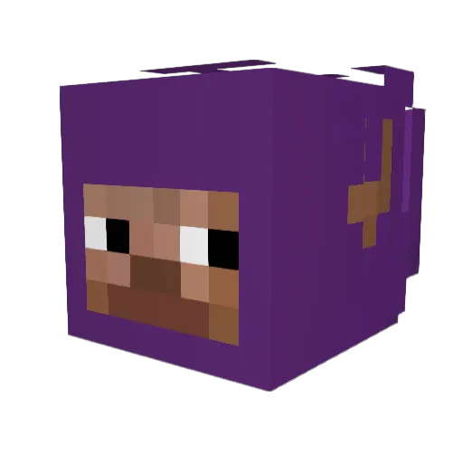 D4rek_microCar Minecraft avatar head, 3D render
