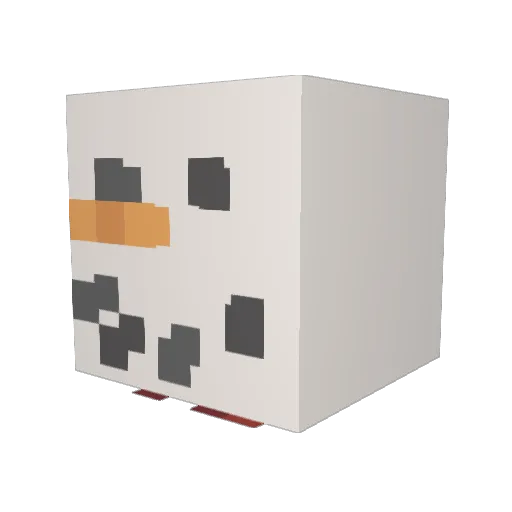 D4rk Minecraft avatar head, 3D render