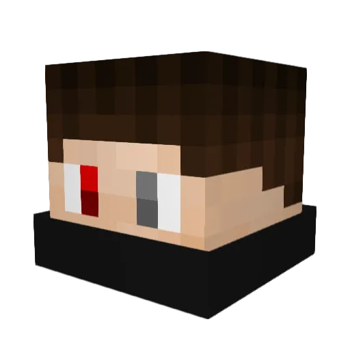 D4rkBrain Minecraft avatar head, 3D render