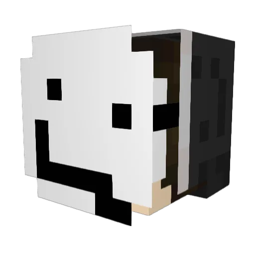 D4rkDeath64 Minecraft avatar head, 3D render