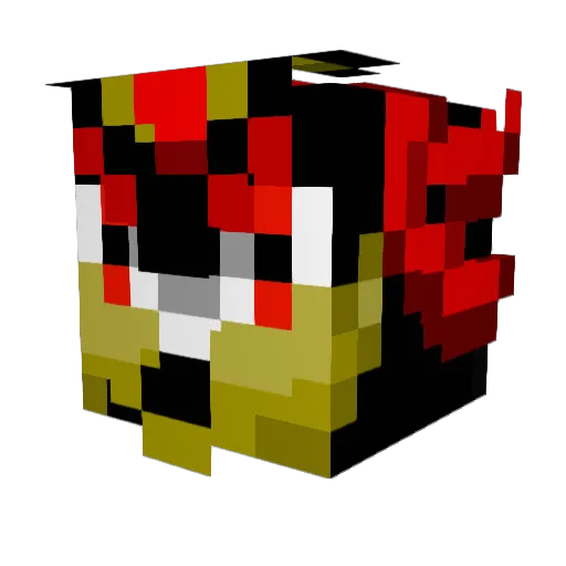D4rkSh4d0wPT Minecraft avatar head, 3D render