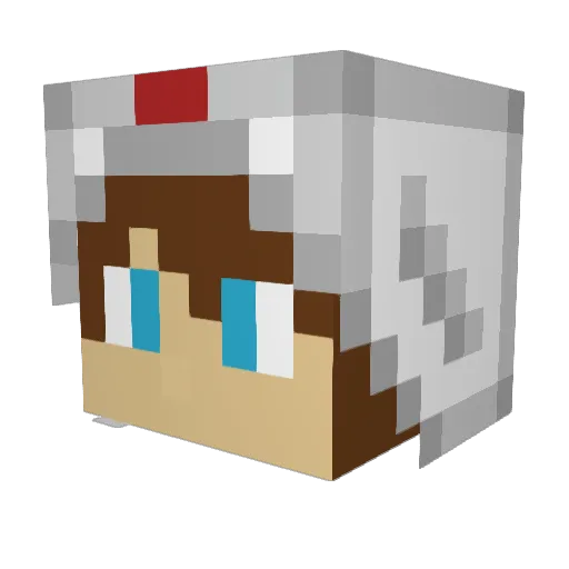 D4rk_M1n3R Minecraft avatar head, 3D render