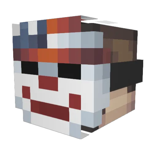 D4rkee_ Minecraft avatar head, 3D render