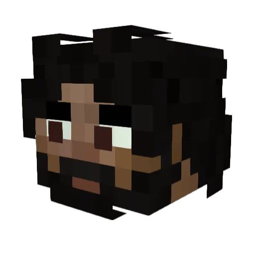 D4rkelton Minecraft avatar head, 3D render