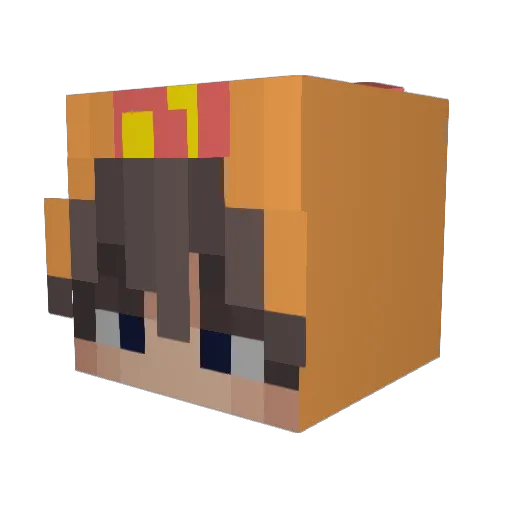 D4rkkClippedYou Minecraft avatar head, 3D render