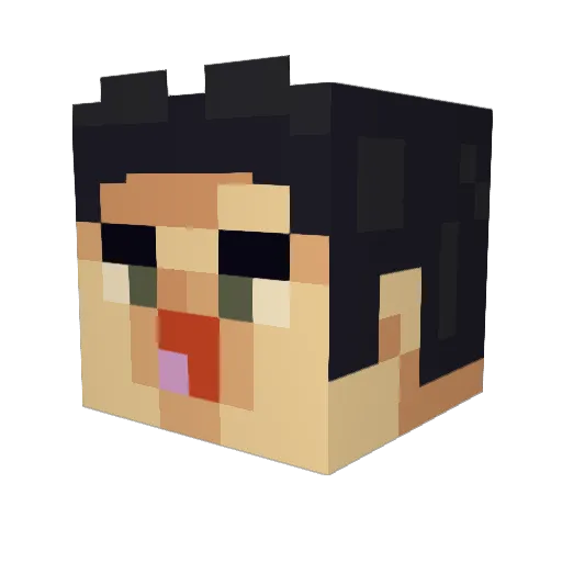 D4rkmario Minecraft avatar head, 3D render