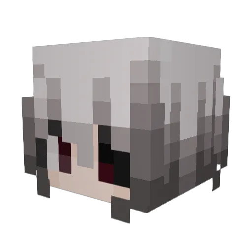 D4rksei Minecraft avatar head, 3D render