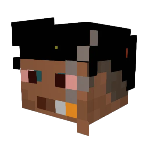 D4rmxka Minecraft avatar head, 3D render