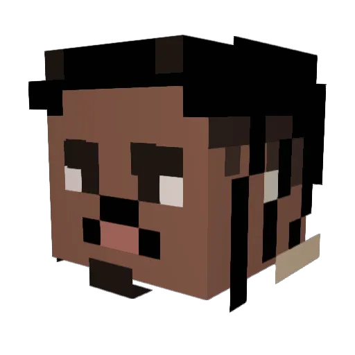 D4rthN1hilus Minecraft avatar head, 3D render