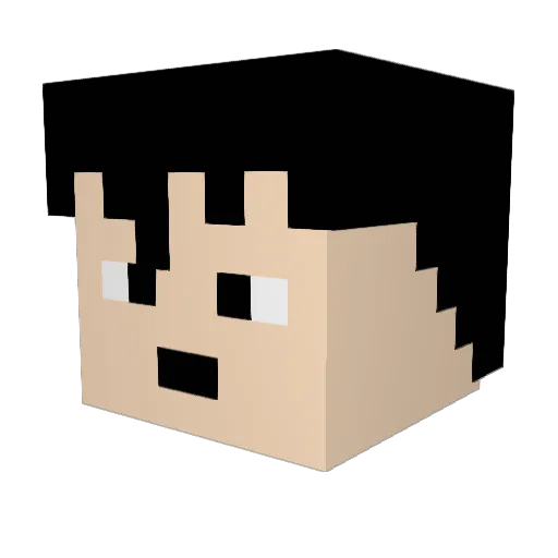 D4ti12 Minecraft avatar head, 3D render