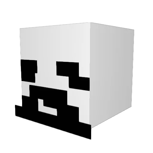 D553k Minecraft avatar head, 3D render